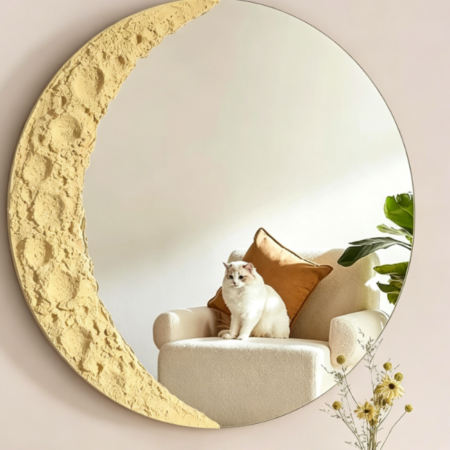 Frameless Round Gold Mirror — Modern & Elegant Wall Decor